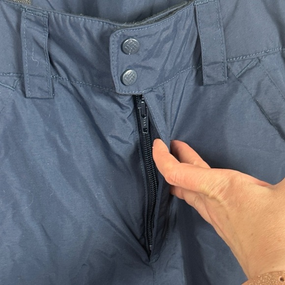 Columbia Navy Blue Bib Snowpants Ski Snow Pants Womens Large Insulated Suspender - Picture 5 of 14